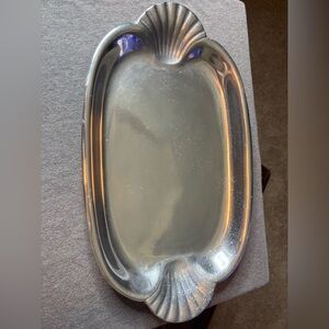 Wilton Armetale Silver Metal Dish Scalloped Edges Quiet Luxury Holiday Gift